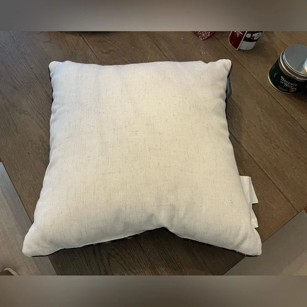 NWT! Embroidered Decorative Christmas Pillow!